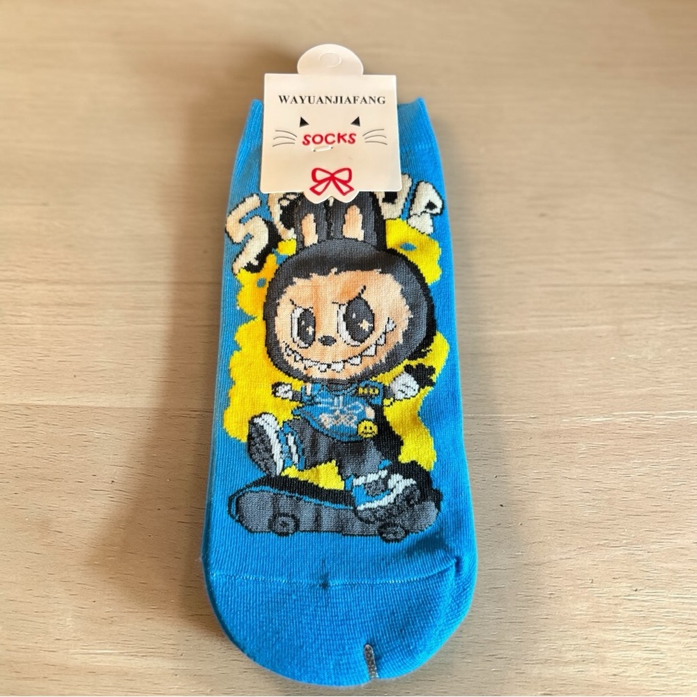 Labubu Blue Character Socks